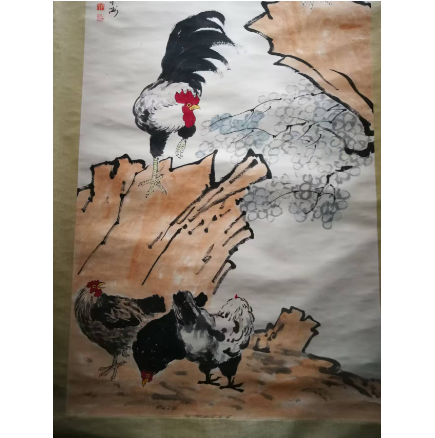 悲鴻 雞 Buy Chinese Antique Art Painting 徐悲鸿鸡图Xu Beihong